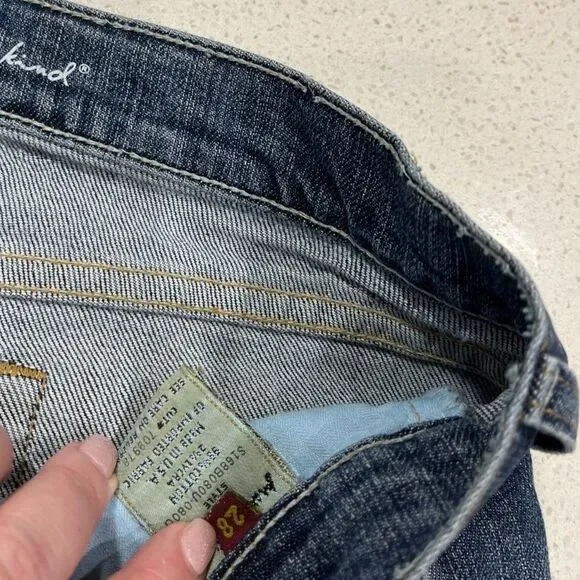 7 For All Mankind Raw Hem Jean Skirt - Size 28 - Picture 6 of 13